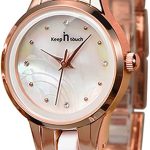 Keep in Touch Two-Tone Women Ladies Watches Waterproof Stainless Steel Ceramic Wristwatch